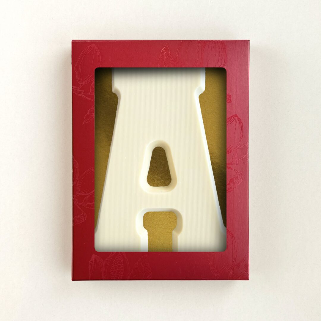 Chocoladeletter A Wit