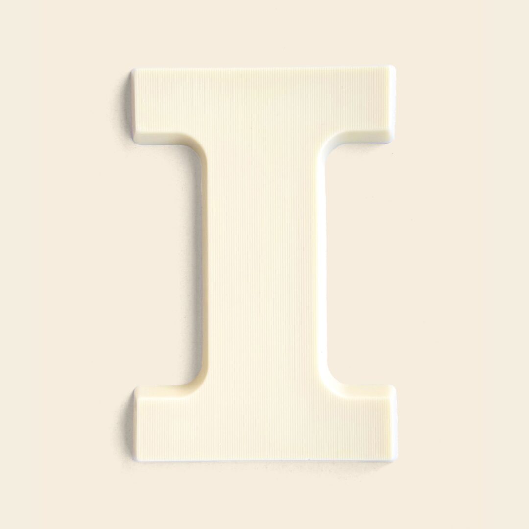 Chocoladeletter I Wit