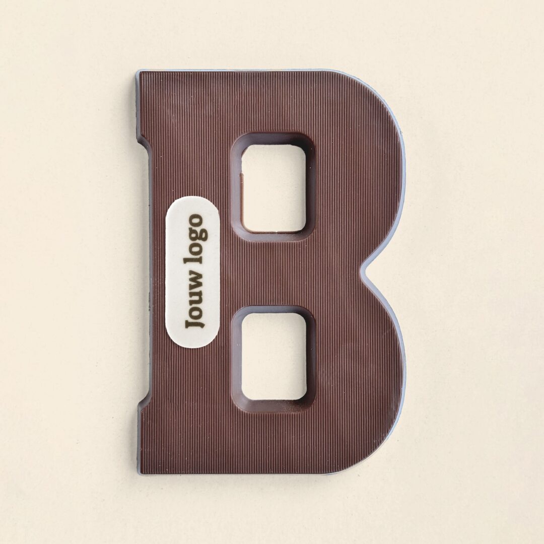 Chocoladeletter Eigen Logo B Melk