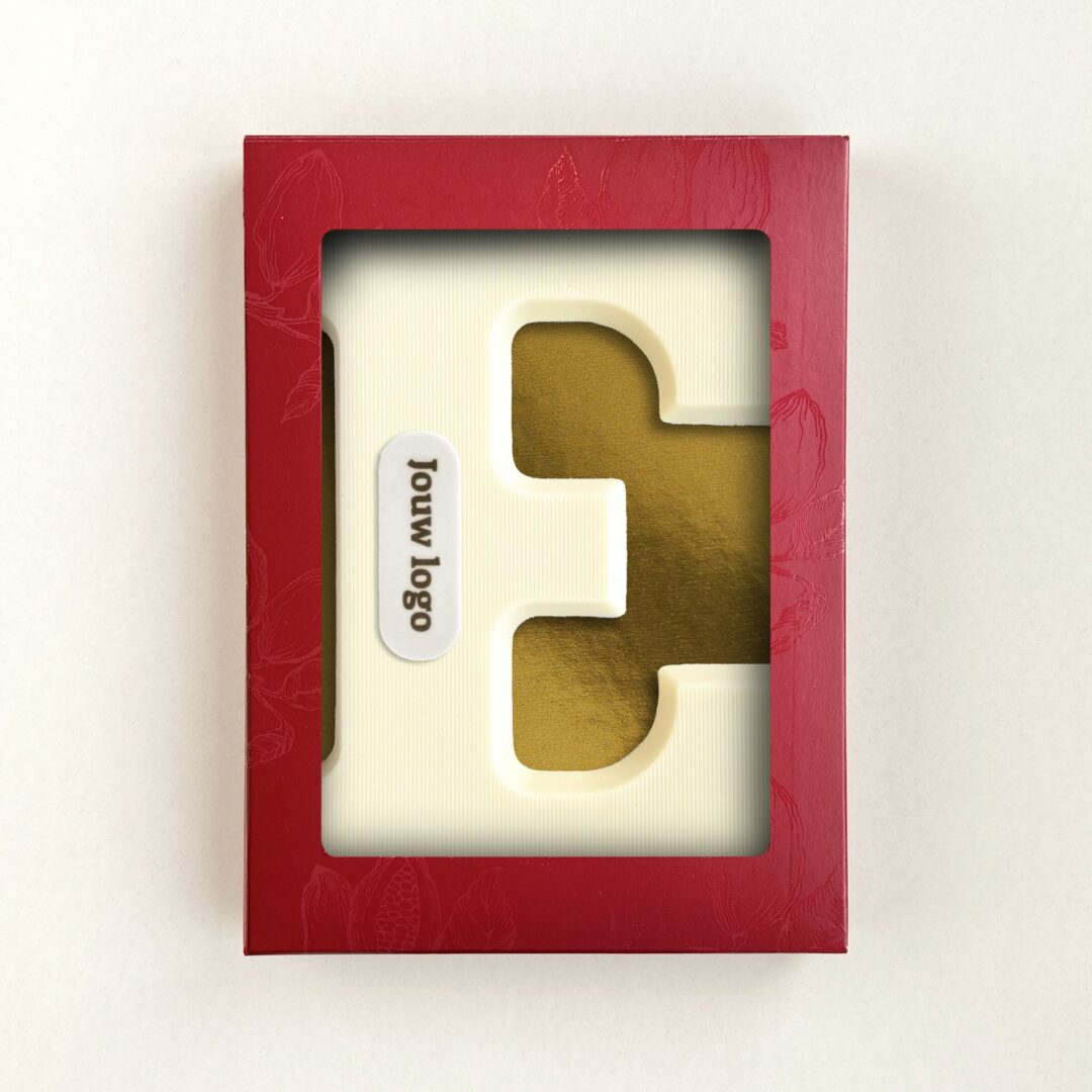 Chocoladeletter Eigen Logo E Wit