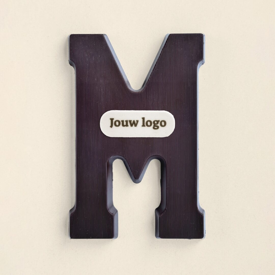 Chocoladeletter Eigen Logo M Puur