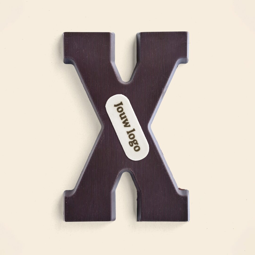 Chocoladeletter Eigen Logo X Puur