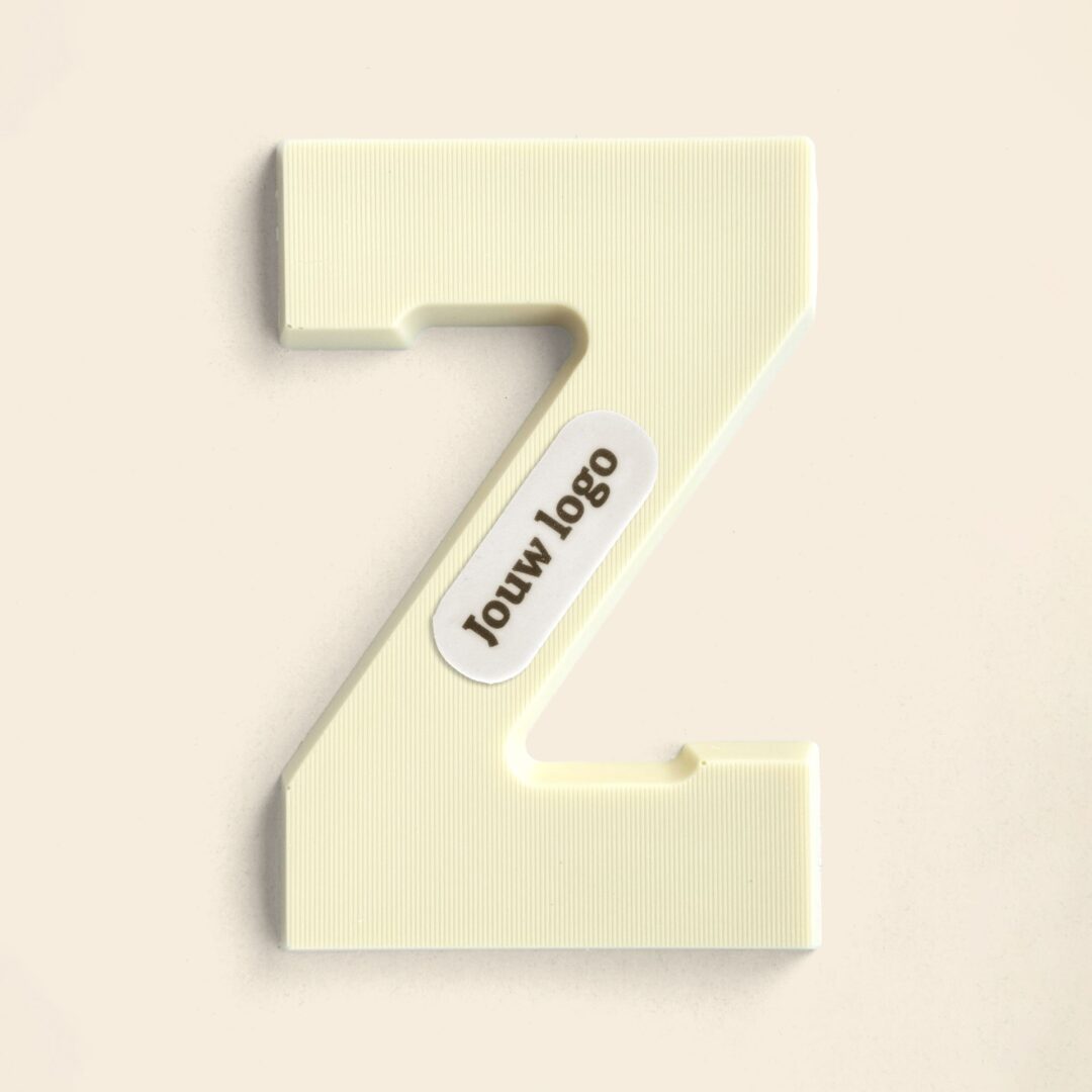 Chocoladeletter Eigen Logo Z Wit