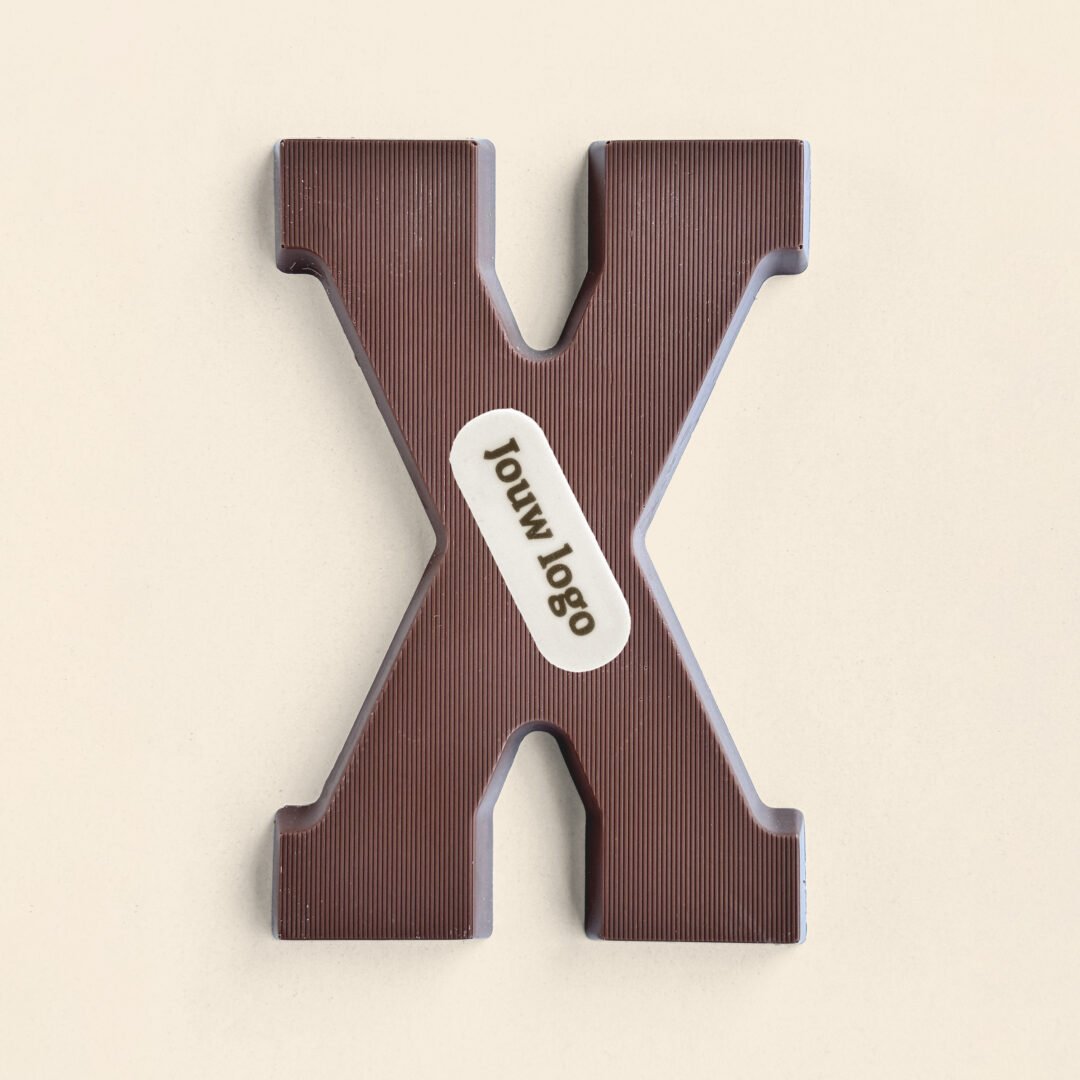 Chocoladeletter Eigen Logo X Melk