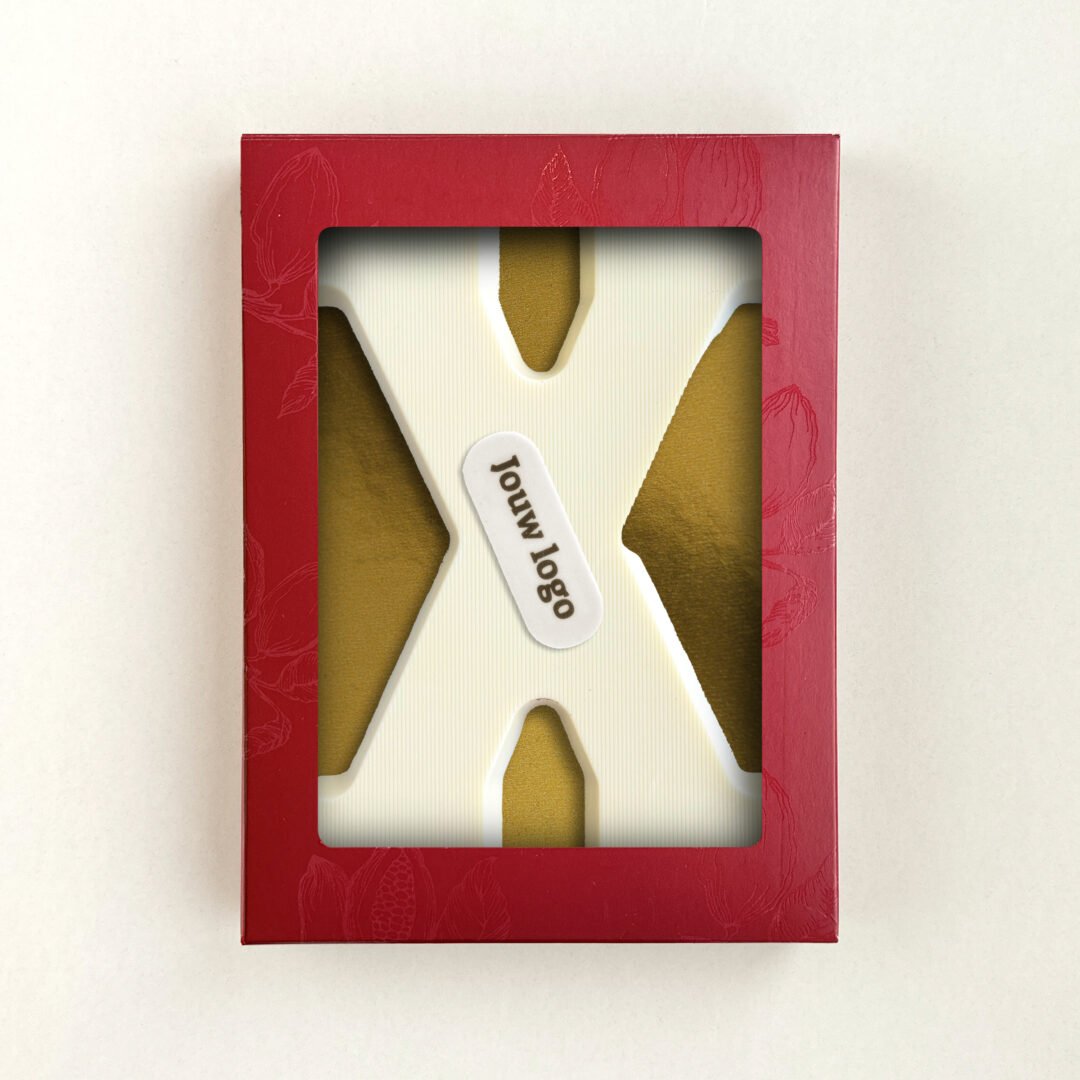 Chocoladeletter Eigen Logo X Wit