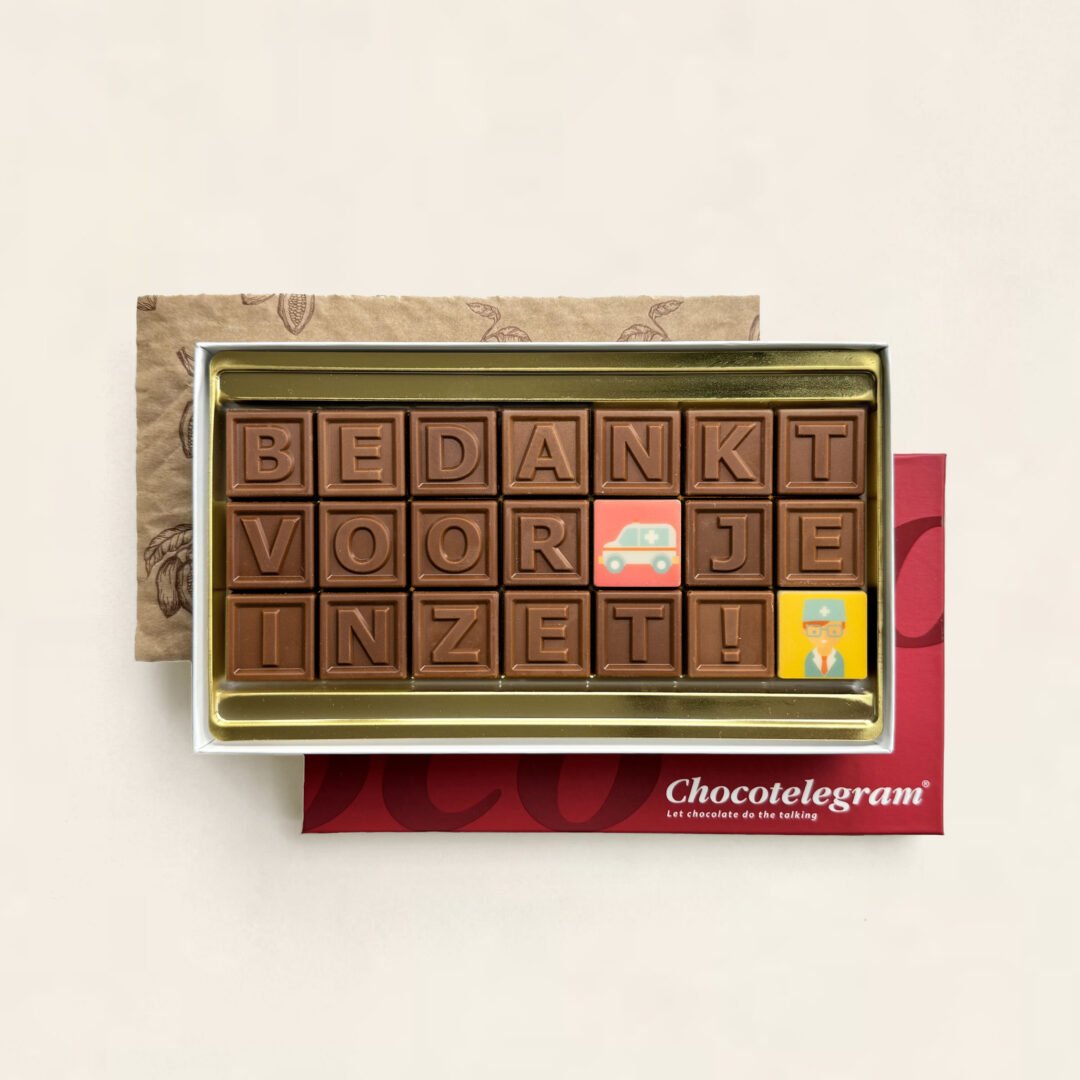 Chocotelegram 21 - bedankt voor je inzet - Dag van de Zorg